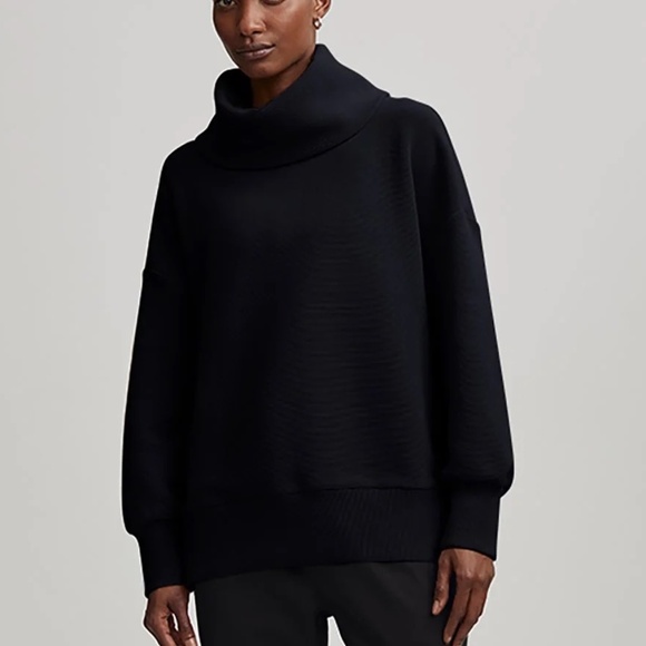 Varley Women's Black Milton Cowl-Neck Pullover Sweatshirt Sweater Size Small - Picture 12 of 13